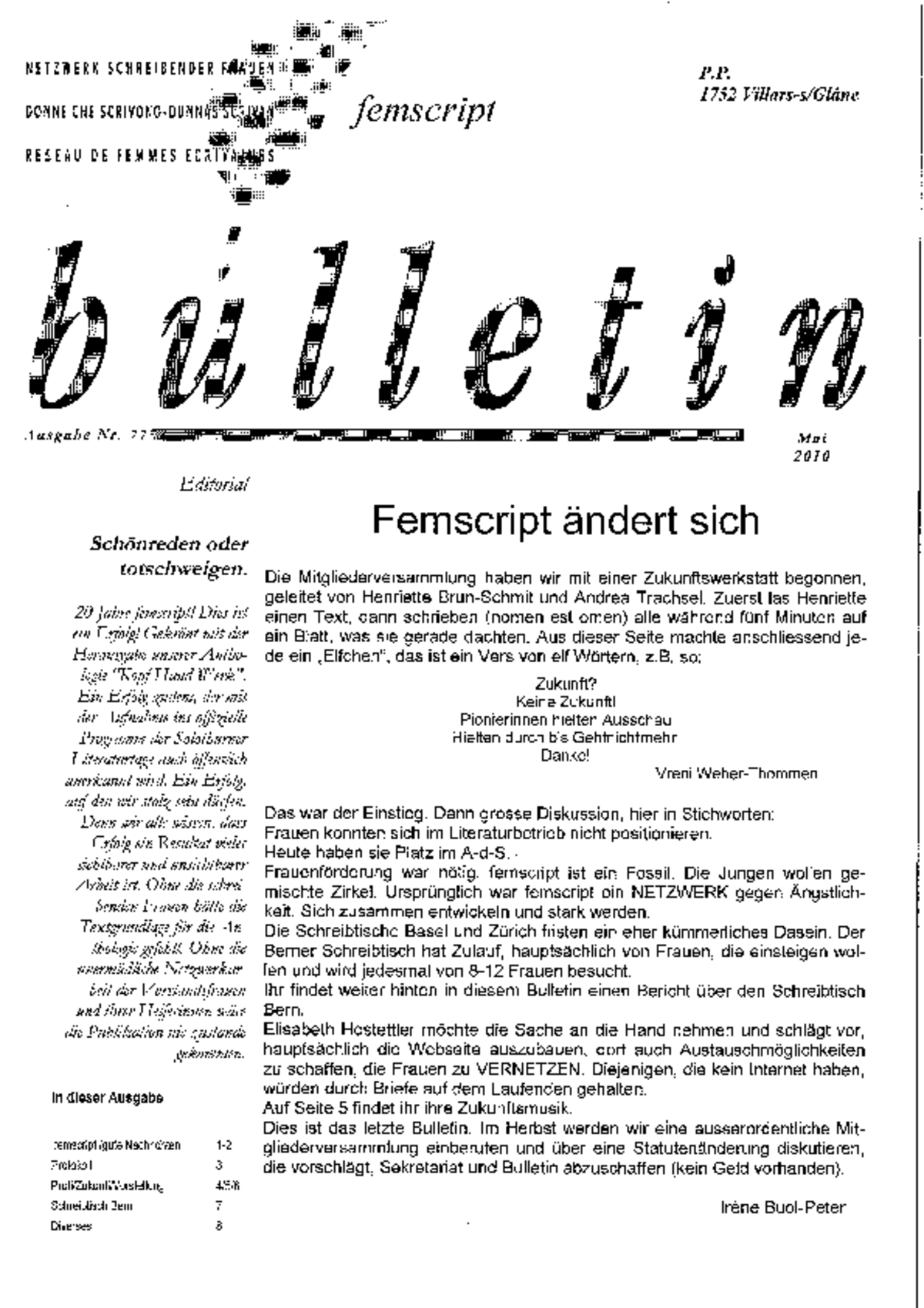 Bulletin Nr. 77