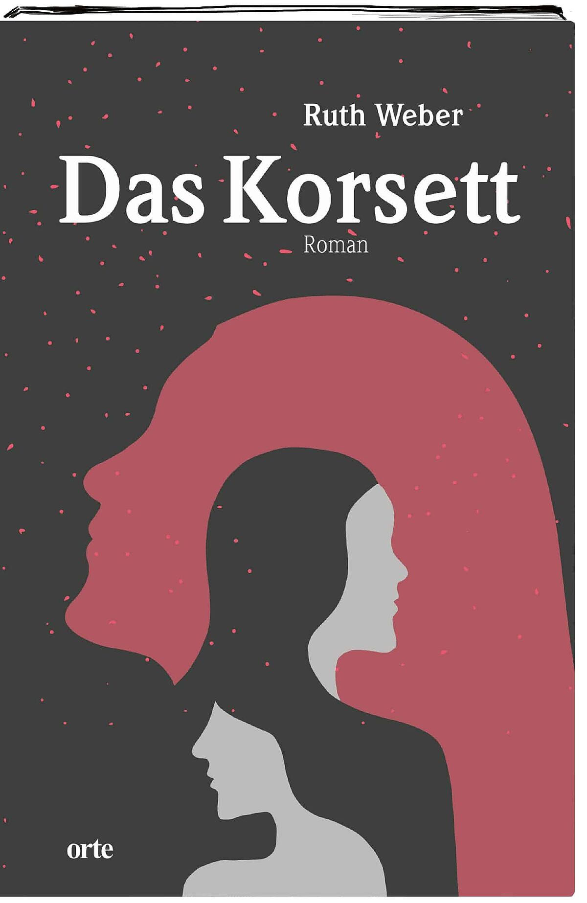 Cover Das Korsett: ineinanderverschachtelte Silhouette von drei Frauenköpfen